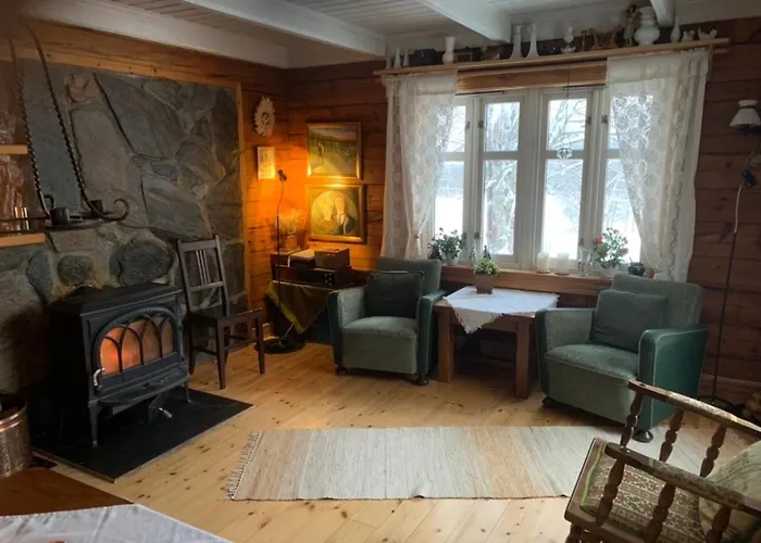 100 Years Old Norwegian Log House In * Tromsø