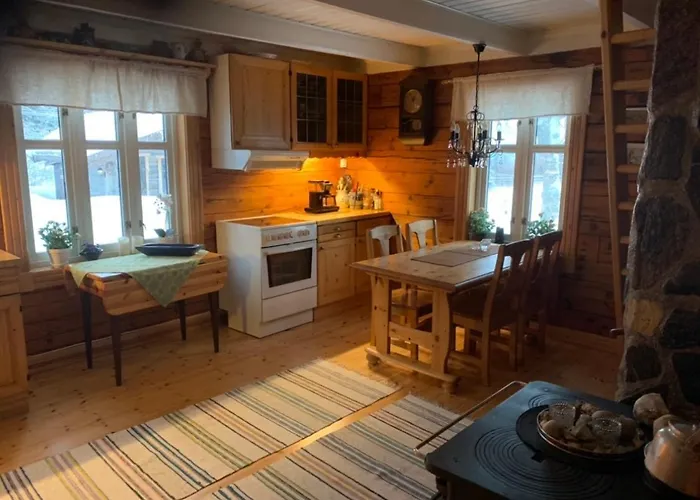 100 Years Old Norwegian Log House In Feriehus